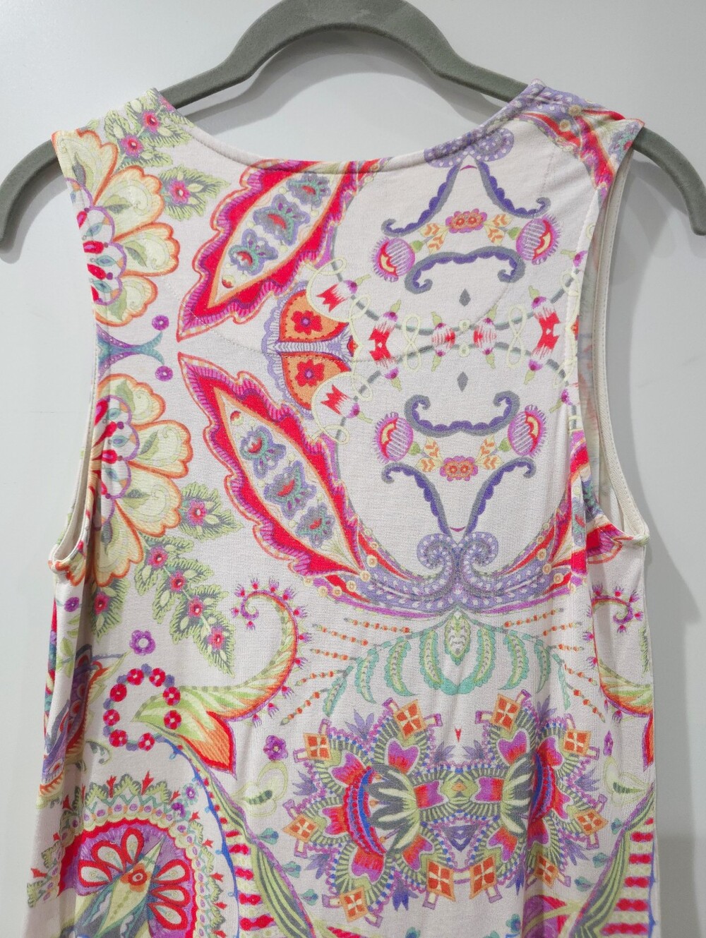 Desigual Multi-Color Boho Mandala Paisley Sleeveless Layered Tank Top, S - Picture 11 of 14
